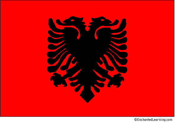 Flag of Albania Flag of Albania EnchantedLearningcom