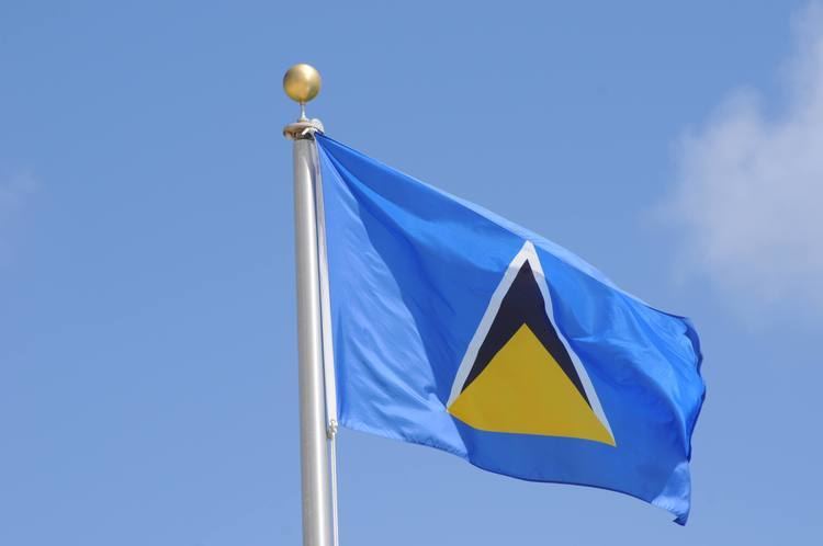 Flag of Saint Lucia 50th Anniversary of the Saint Lucia Flag The St Lucia STARThe St