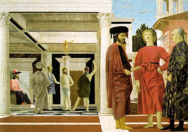 Flagellation of Christ (Piero della Francesca) httpsuploadwikimediaorgwikipediaen111Pie