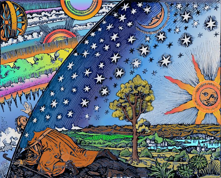 Flammarion engraving FileFlammarion Woodcut 1888 Color 2jpg Wikimedia Commons