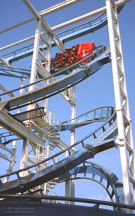 Flashback (Six Flags Magic Mountain) Flashback roller coaster at Six Flags Magic Mountain It looks like