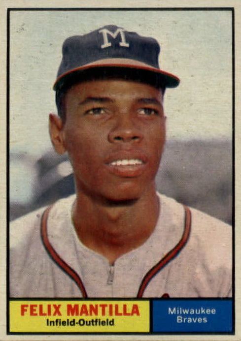 Félix Mantilla (baseball) Milwaukee Braves 1961 Topps Baseball Cards