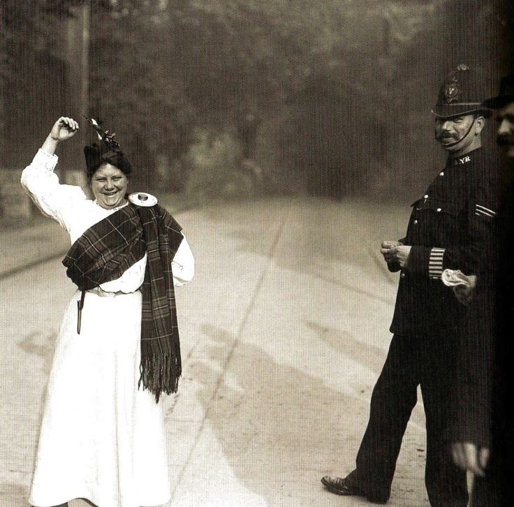Flora Drummond Suffragette and WSPU procession organizer the indomitable