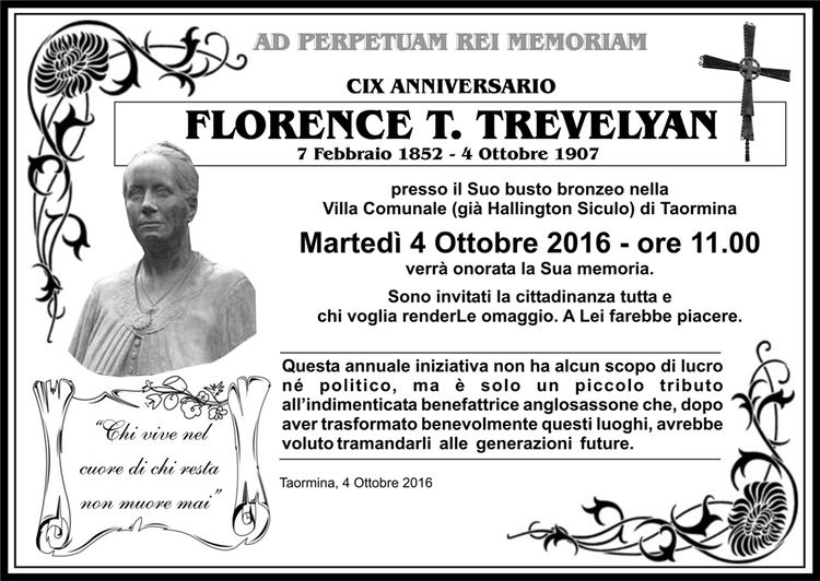 Florence Trevelyan Taormina Marted 4 ottobre commemorazione di Lady Florence