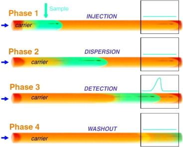 Flow injection analysis Stages of flow injection analysis Figure 2 of 2