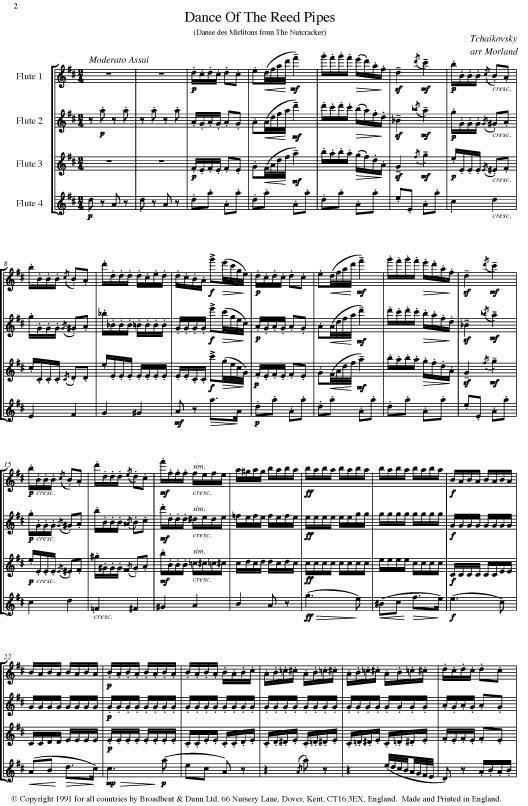 Flute quartet Tchaikovsky Three by Tchaikovsky Flute Quartet