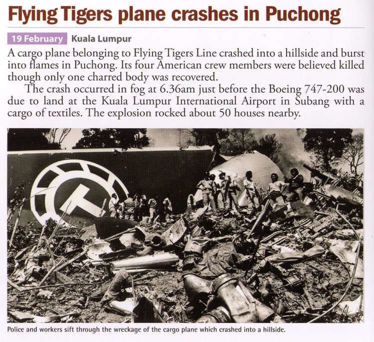 Flying Tiger Line Flight 66 Nahas Kapal Terbang Di Puchong Yang Dilupakan Flying Tiger Flight