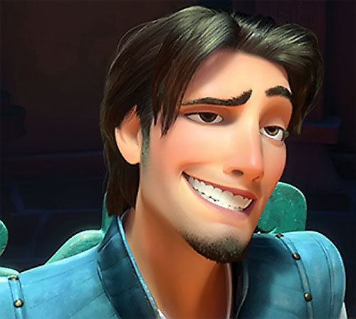 Flynn Rider with a naughty smile.