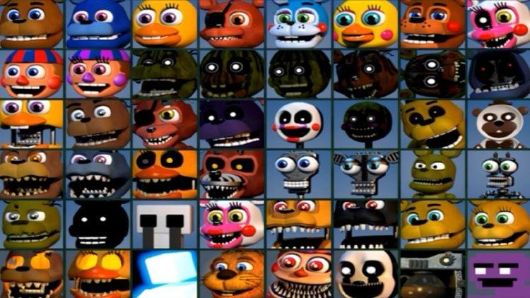 FNaF World Five Nights at Freddy39s WORLD All 48 Characters Unlocked All