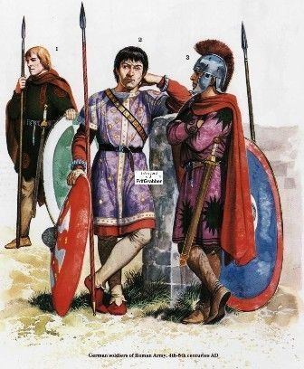 Foederati Foederati German soldiers of Roman Army 4th5th C AD Ancient