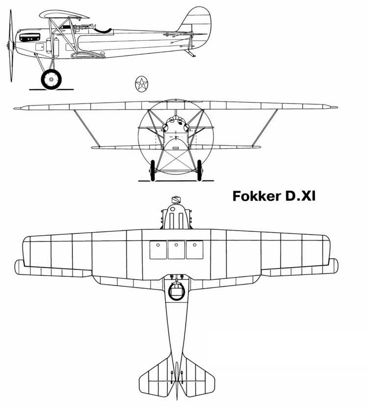 Fokker D.XI wwwairwarruimageidopfww1fokd11fokd111gif