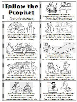 Follow the Prophet I will follow the prophet handout and flipchart