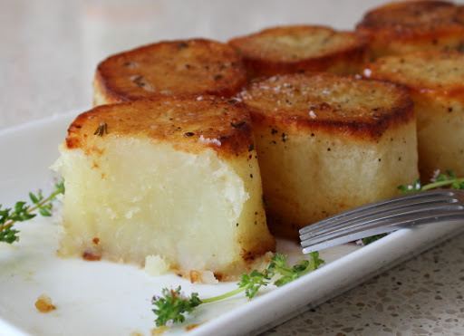 Fondant potatoes Food Wishes Video Recipes Fondant Potatoes A Creamy Crusty Blast