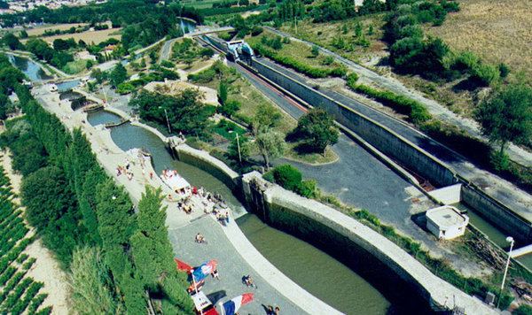 Fonserannes Locks Canal du Midi 2 Travel Blog