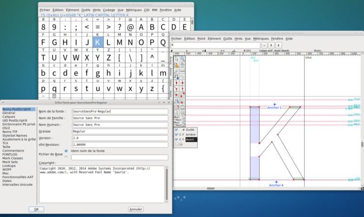 fontforge languages