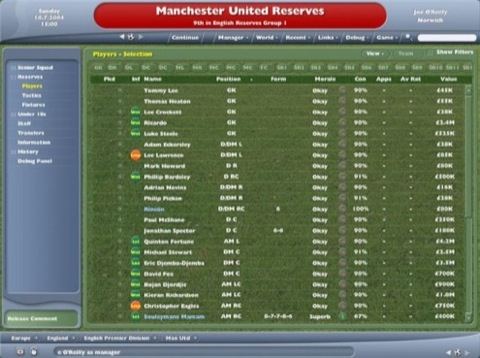 football manager 2005 league values