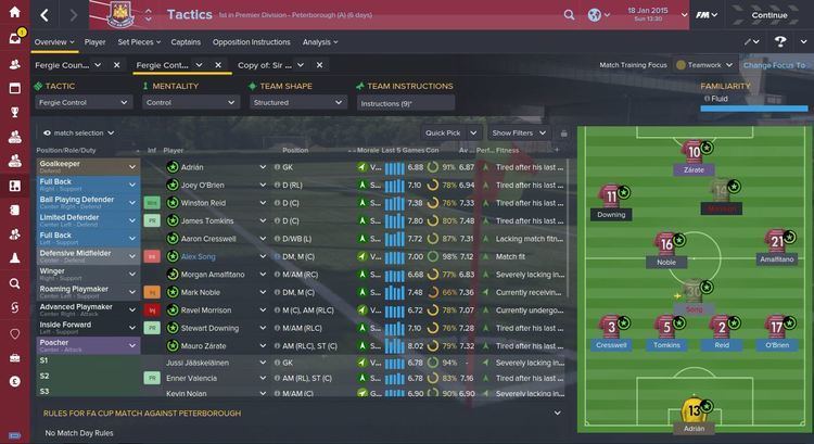 Football Manager 2015 Recreating Sir Alex Ferguson39s 2012 Counter Tactic in Football