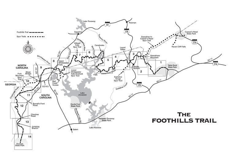 Foothills Trail Maps amp Coordinates Foothills Trail Conference