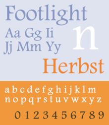 Footlight (typeface) httpsuploadwikimediaorgwikipediacommonsthu
