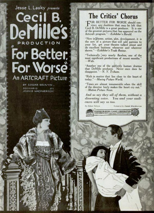 For Better, for Worse (1919 film) httpsuploadwikimediaorgwikipediacommons44