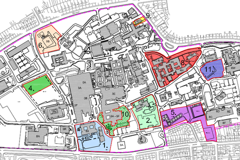 Foresterhill NHS Grampian lodges 150m Foresterhill plan