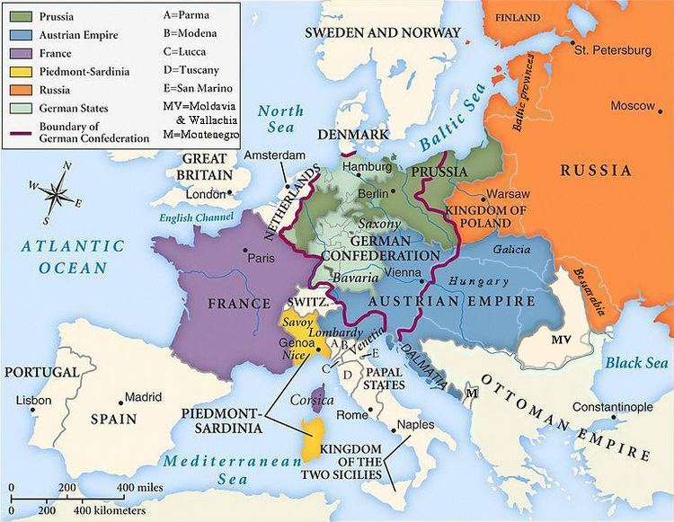 Former countries in Europe after 1815