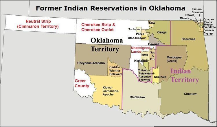 Former Indian reservations in Oklahoma