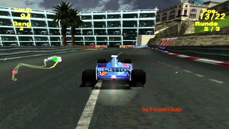 Formula One 99 Formula 1 99 PS1 Arcade Race Monaco rain Benetton YouTube
