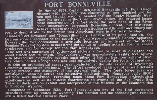 Fort Bonneville Fort Bonneville Thefurtrappercom