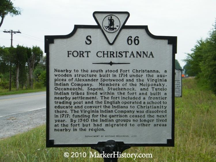 Fort Christanna Fort Christanna S66 Marker History
