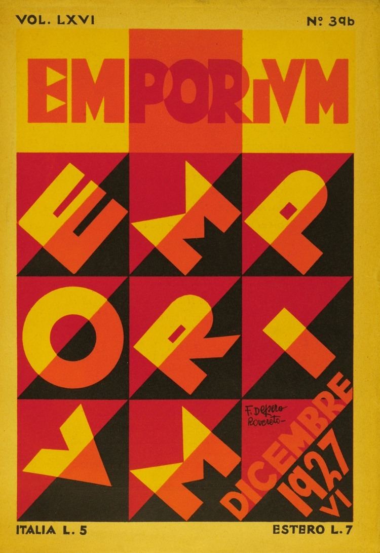 Fortunato Depero Emporium magazine cover by Fortunato Depero 1927