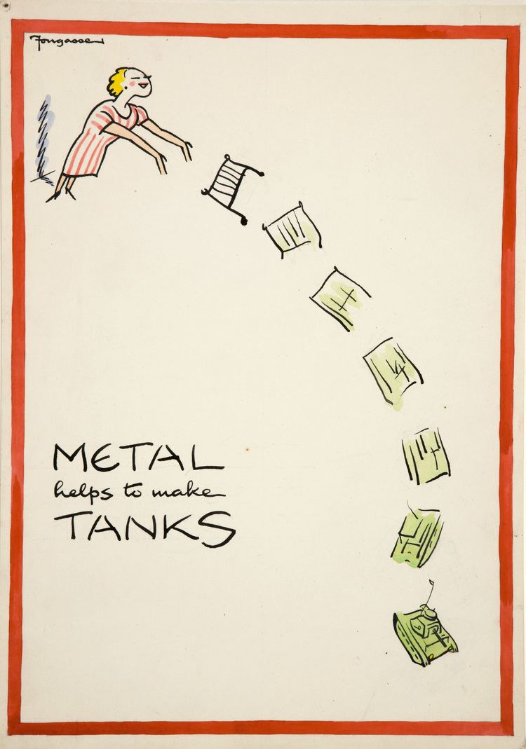 Fougasse (cartoonist) FileINF3198 Salvage Metal helps to make tanks Artist