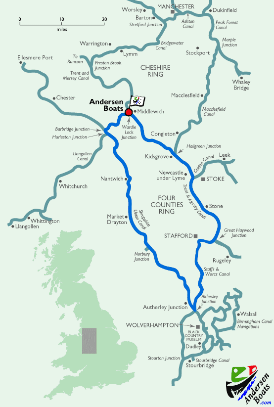 Four Counties Ring The Four Counties Ring Canal Boat Hire amp Narrowboat Holidays