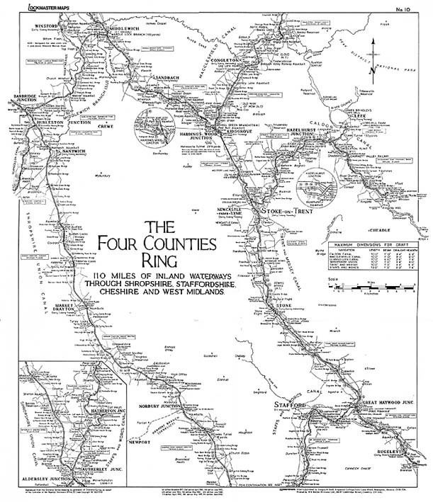 Four Counties Ring No10 The Four Counties Ring Waterways Canal Map Guide Narrowboat eBay