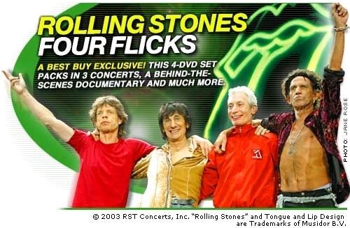 Four Flicks The Rolling Stones new DVD 2003 by IORR
