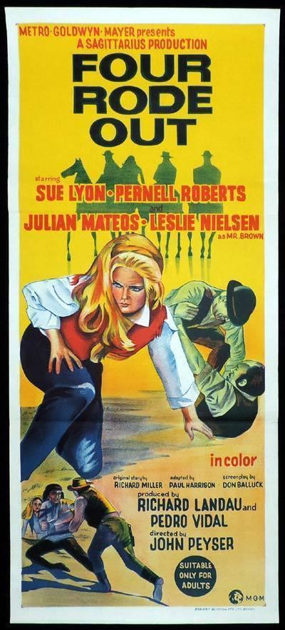 Four Rode Out FOUR RODE OUT Original Daybill Movie Poster Sue Lyon Western