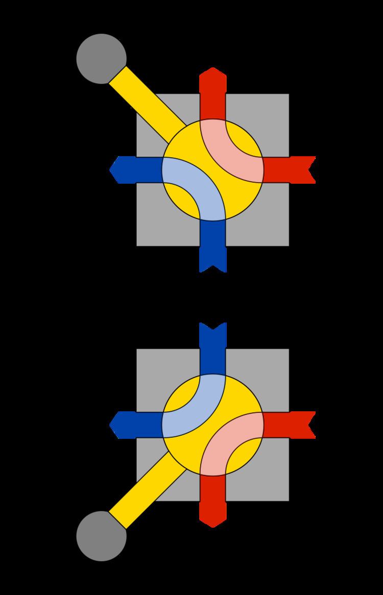 Four-way valve