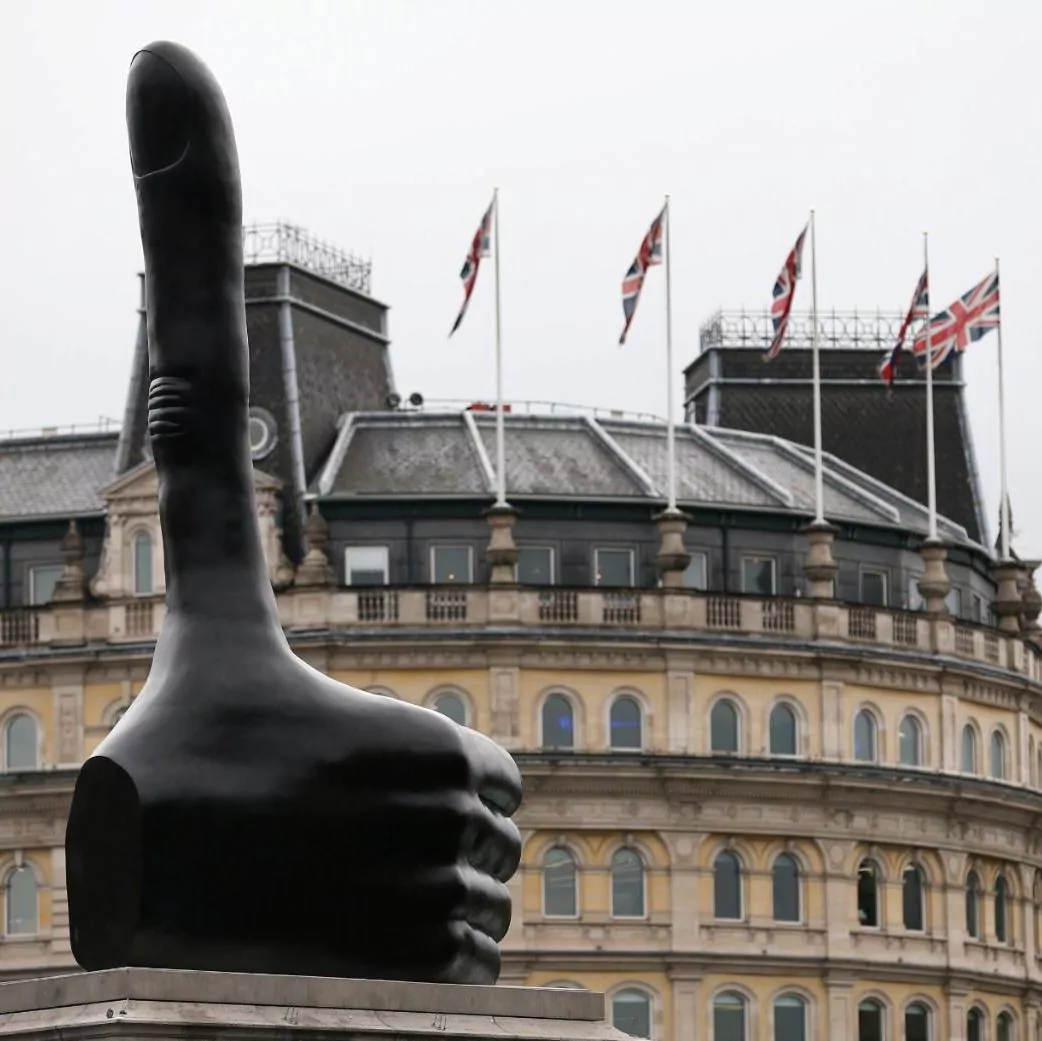 Fourth plinth, Trafalgar Square Phallic39 Fourth Plinth splits opinion after being unveiled by Sadiq Khan