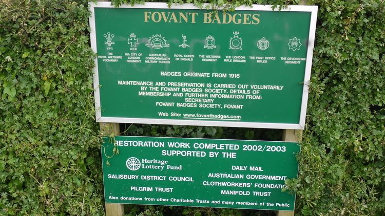 Fovant Badges Chiselbury Camp hillfort and the Fovant Badges Fovant 1947