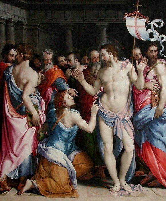 Francesco de' Rossi FileFrancesco de39 Rossi39s painting 39The Doubting of St Thomas39jpg