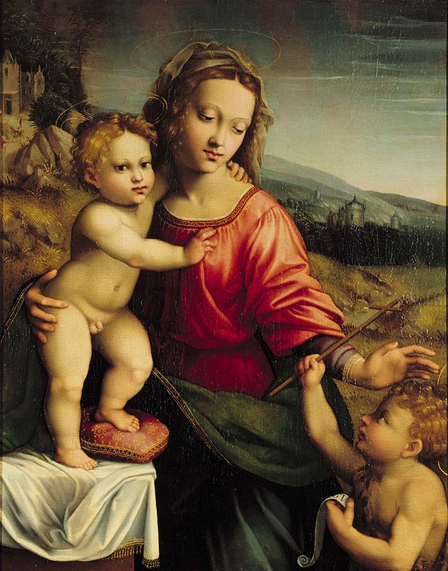 Francesco Granacci Italy Art LA Madonna and Child with Saint John