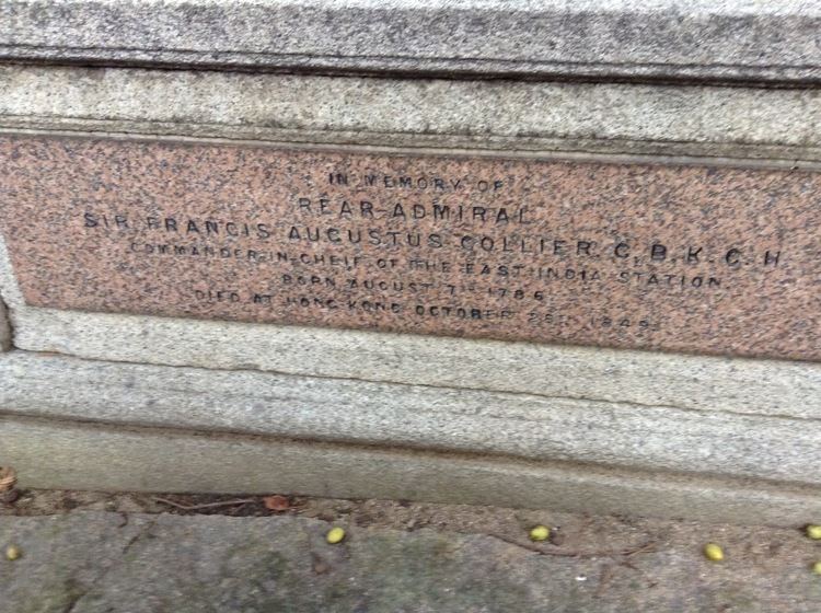 Francis Augustus Collier Closeup of the tomb of Rear Admiral Sir Francis Augustus Collier CB