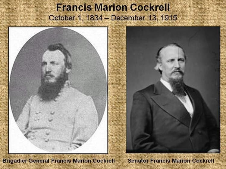 Francis Cockrell Francis Marion Cockrell b 1 Oct 1834 Warrensburg Johnson County