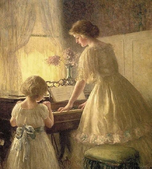 Francis Day (artist) Francis Day American artist 18631942 The Piano Lesson Women