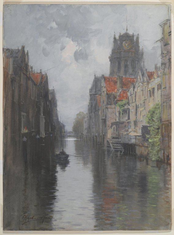 Francis Hopkinson Smith FileBrooklyn Museum Behind the Groote Kirk Dordrecht