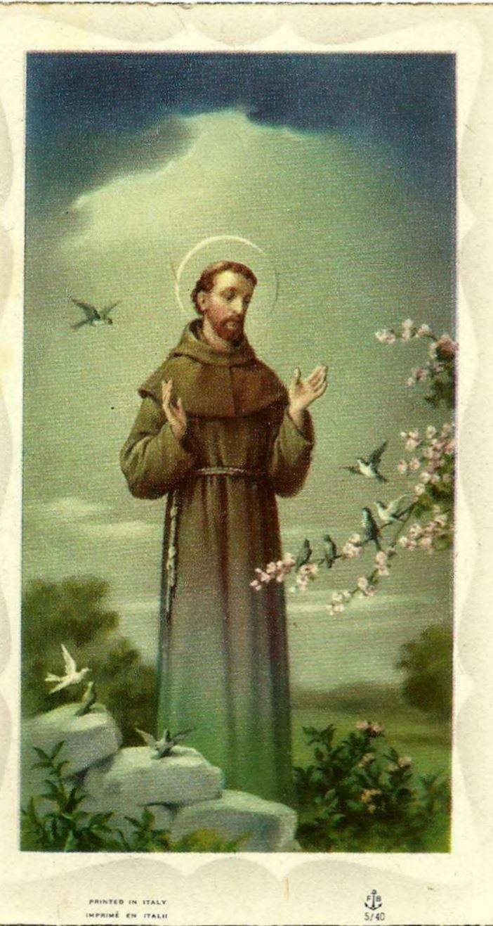 Francis of Assisi A Prayer of Saint Francis of Assisi printed in Italy