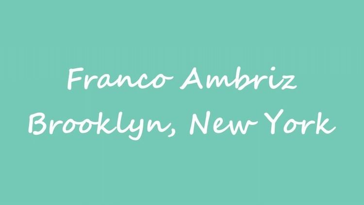 Franco Ambriz OBM Playwright Franco Ambriz Brooklyn New York YouTube
