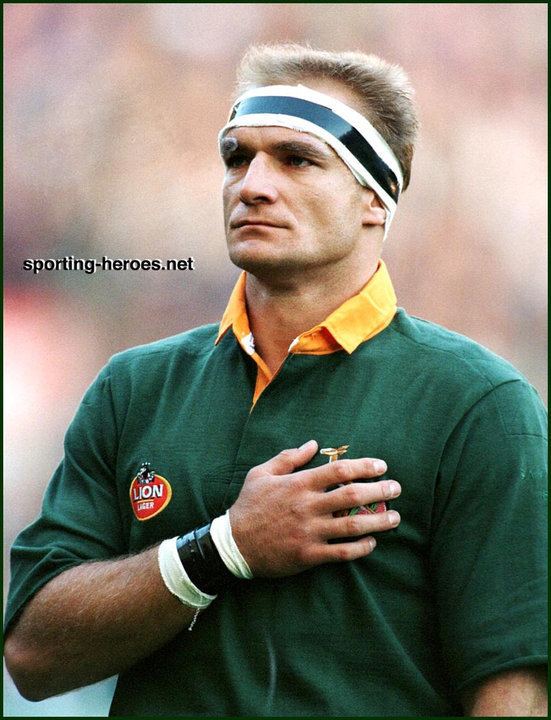 Francois Pienaar Francois PIENAAR Biography of his rugby career South Africa