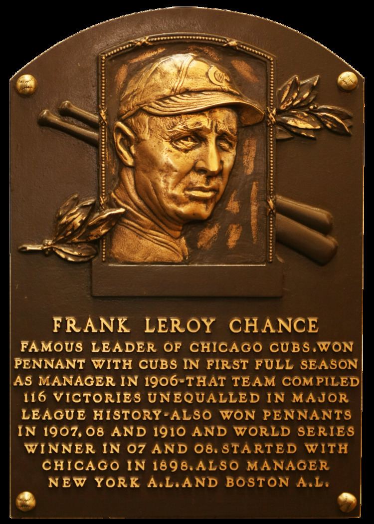 Frank Chance Chance Frank Baseball Hall of Fame