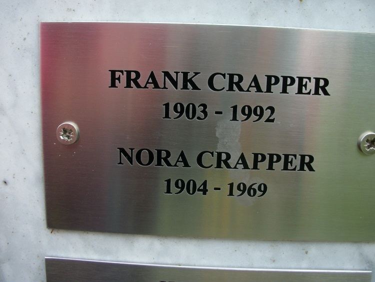 Frank Crapper Frank Crapper 1903 1992 Find A Grave Memorial